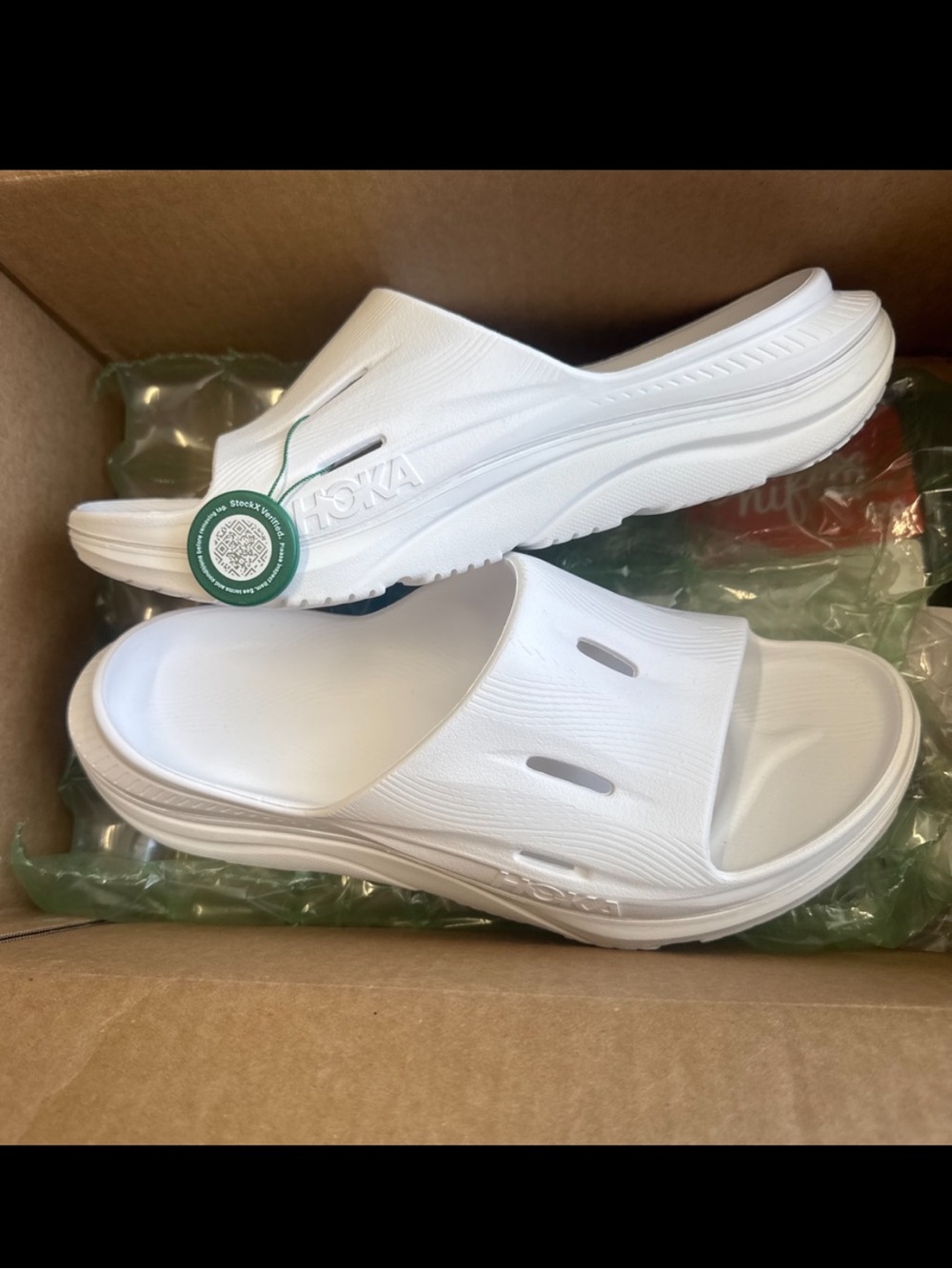 Hoka Ora 3 White Men’s Cushioned Slide Sandals